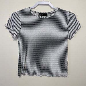 Striped Crop-Top Tee